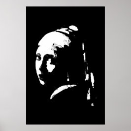 Abstrakt Girl with Pearl Earring Poster