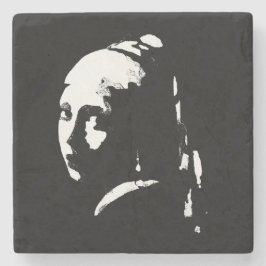 Abstrakt Girl with Pearl Earring Stenunderlägg