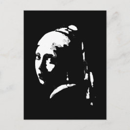 Abstrakt Girl with Pearl Earring Vykort