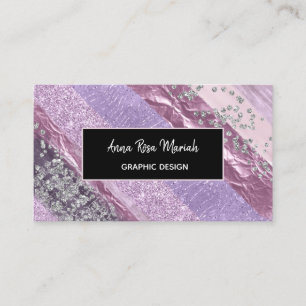 *~* Abstrakt Girly Chic Feminine Exciting Glitter Visitkort