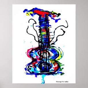Abstrakt gitarr poster