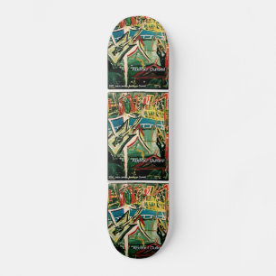 ABSTRAKT GITARRIST I SKATEBOARD BRÄDA 21,5 CM