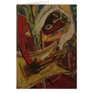 Abstrakt Gitarrist II Hälsningskort