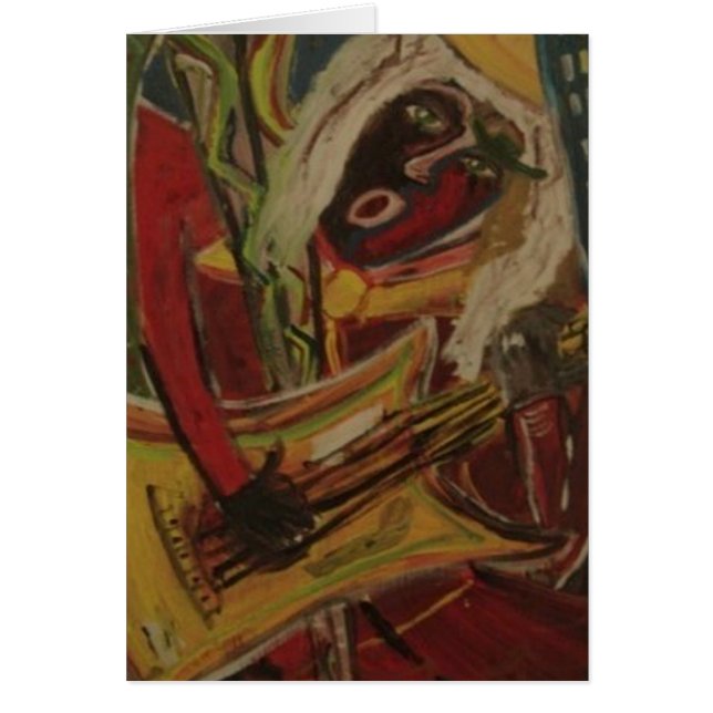 Abstrakt Gitarrist II Hälsningskort (Framsidan)