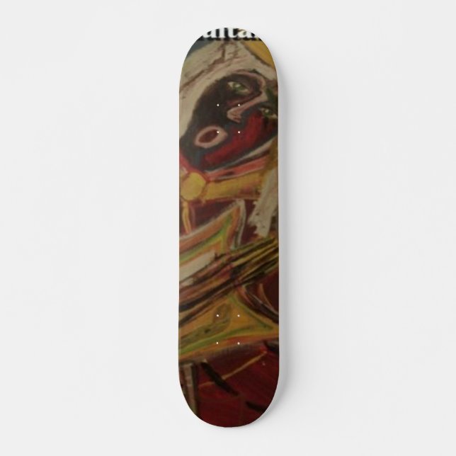 Abstrakt Gitarrist II Mini Skateboard Bräda 18,5 Cm (Framsida)