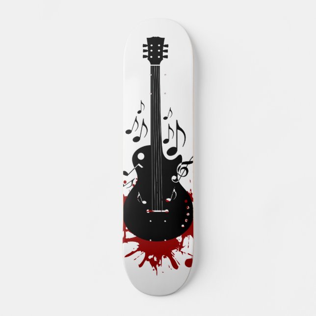 Abstrakt gitarrSkateboarddesign Skateboard Bräda 20,5 Cm (Framsida)