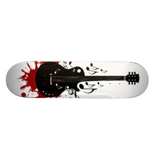 Abstrakt gitarrSkateboarddesign Skateboard Bräda 20,5 Cm