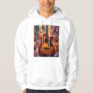 ✨Abstrakt gitarrsymfoni Musikkonst Hoodie