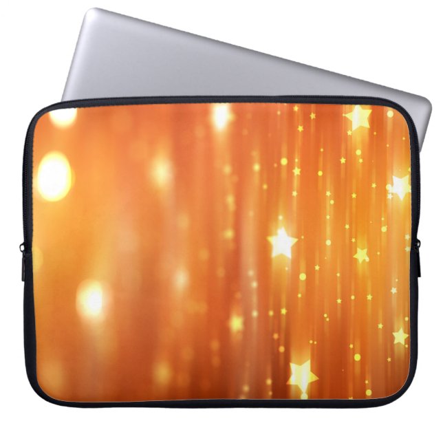abstrakt - glänsande orange - bakgrundsabstrakt,ko laptop fodral (Framsidan)
