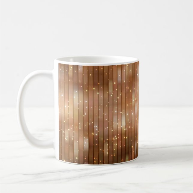 abstrakt - glansig beige bakgrunden, konst, baksid kaffemugg (Vänster)