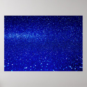 Abstrakt, glansig blå glitter-bakgrund poster