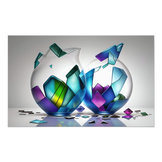 Abstrakt glasdel fototryck (Framsidan)