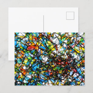 Abstrakt glasdel vykort
