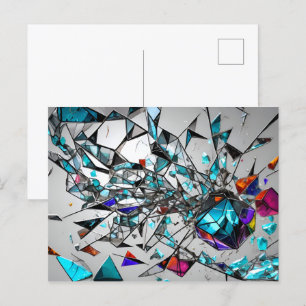 Abstrakt glasdel vykort