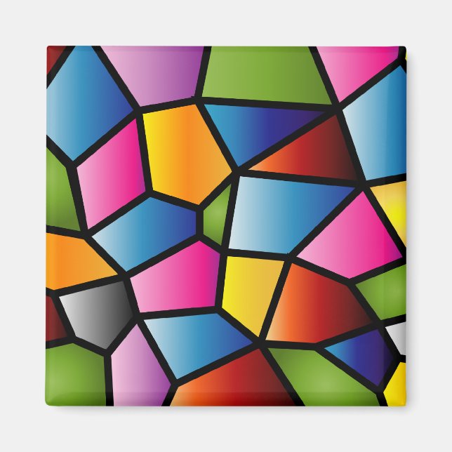 Abstrakt Glasmagnet Magnet (Framsidan)