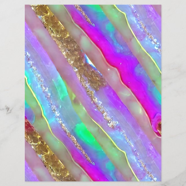 Abstrakt Glass Art-klippbok Papper (Framsida)