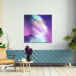 Abstrakt Glitter Magenta för färgen Färgnyon i fly Canvastryck<br><div class="desc">Kanvastrycket i den moderna abstrakten har en modern abstrakt bakgrund som är målad med flytande färger i pulserande färg som nyare magenta,  lila och teal för att skapa ett modernt kanvastryck i abstrakten.</div>