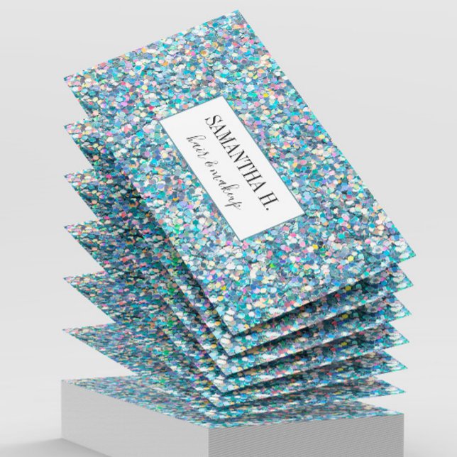 Abstrakt Glitter Makeup Hair Lash Nagel Artist Visitkort (Skapare uppladdad)