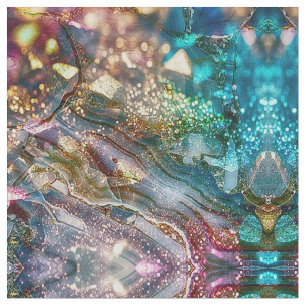 Abstrakt glitter och marmor rosa och blå tyg