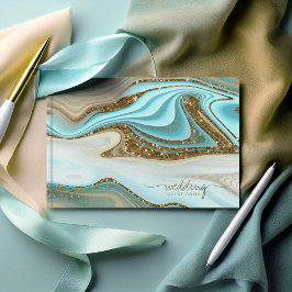Abstrakt Glitter Strata Bröllop ID903 Gästböcker