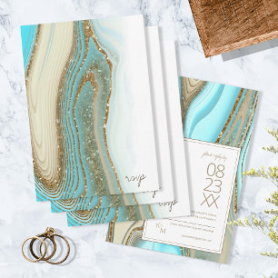 Abstrakt Glitter Strata Bröllop ID903 OSA Kort