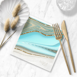 Abstrakt Glitter Strata Bröllop ID903 Pappersservett