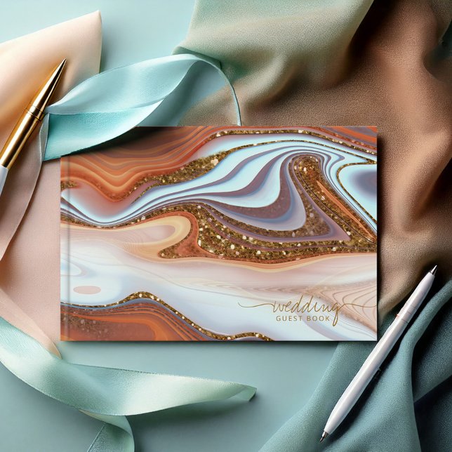 Abstrakt Glitter Strata Bröllop SW ID903 Gästböcker (Skapare uppladdad)