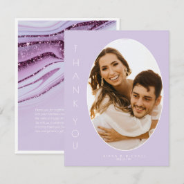 Abstrakt Glitter Strata Bröllop Tack Lc ID903 Kort
