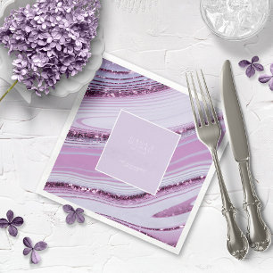 Abstrakt Glitter Strata Bröllop Tack Lc ID903 Pappersservett
