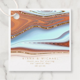 Abstrakt Glitter Strata Bröllop Tack SW ID903 Gåvor Etiketter