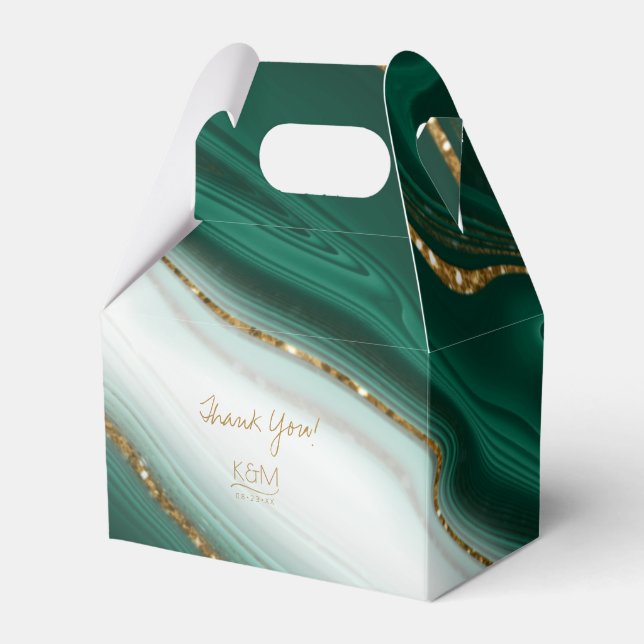 Abstrakt Glitter Strata Bröllop Tack V2 Gr ID903 Presentaskar (Framsidan Sidan)