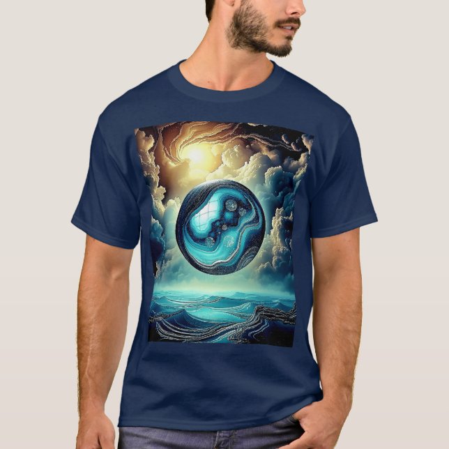 Abstrakt Globe T Shirt (Framsida)