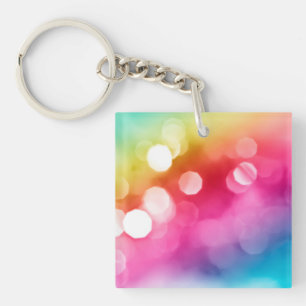 Abstrakt glödakryl Keychain