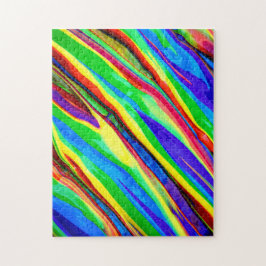 Abstrakt Glossy Rainbow Paint Pussel