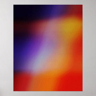 Abstrakt Glow-Poster i lila Gult Red & Orange Poster