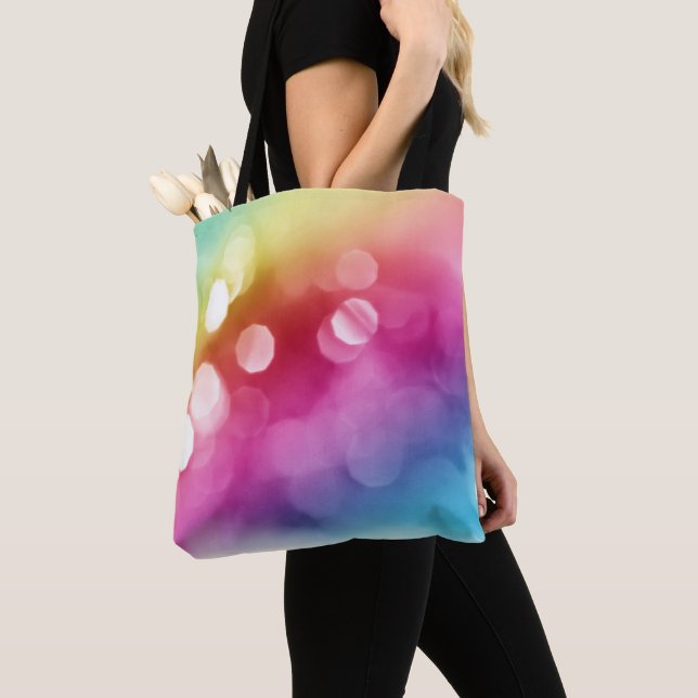 Abstrakt Glow Tote Bag Tygkasse (Närbild)