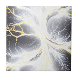 Abstrakt Glowing Energy Träd Ceramic Tile Kakelplatta