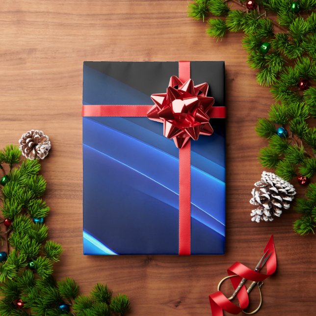 Abstrakt Glowing Wave Light Background | Modern Presentpapper (Julgåva)