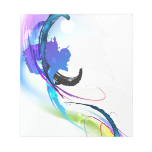 Abstrakt God morgon Glory Paint Splatters Anteckningsblock