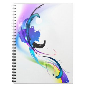 Abstrakt God morgon Glory Paint Splatters Anteckningsbok