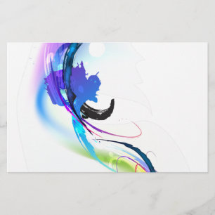 Abstrakt God morgon Glory Paint Splatters Brevpapper