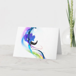Abstrakt God morgon Glory Paint Splatters Kort