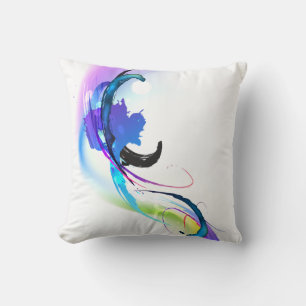 Abstrakt God morgon Glory Paint Splatters Kudde