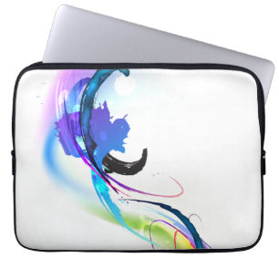 Abstrakt God morgon Glory Paint Splatters Laptop Fodral