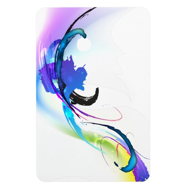 Abstrakt God morgon Glory Paint Splatters Magnet (Vertikal)