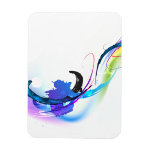 Abstrakt God morgon Glory Paint Splatters Magnet