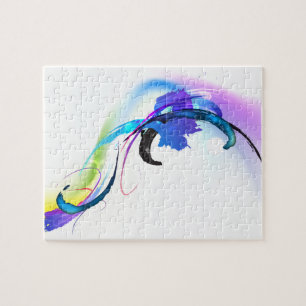 Abstrakt God morgon Glory Paint Splatters Pussel