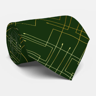 Abstrakt Gold Foil Neck Tie Slips