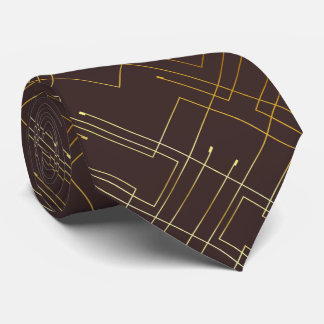 Abstrakt Gold Foil Neck Tie Slips