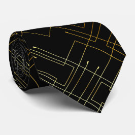 Abstrakt Gold Foil Neck Tie Slips